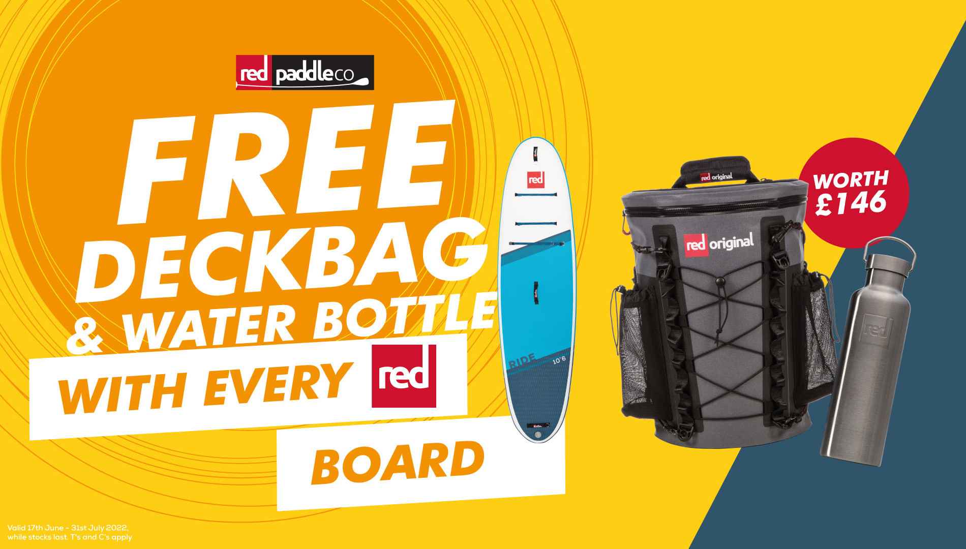 Red Paddle - Free Deck Bag & Bottle with all board packages